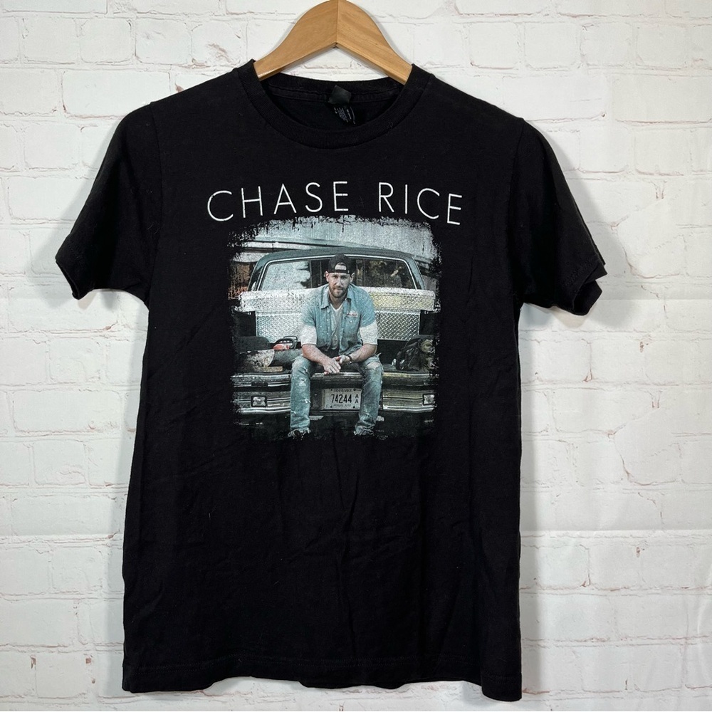Chase Rice Summer 2016 Concert Band T Shirt Mens Size Small Black Short Sleeve